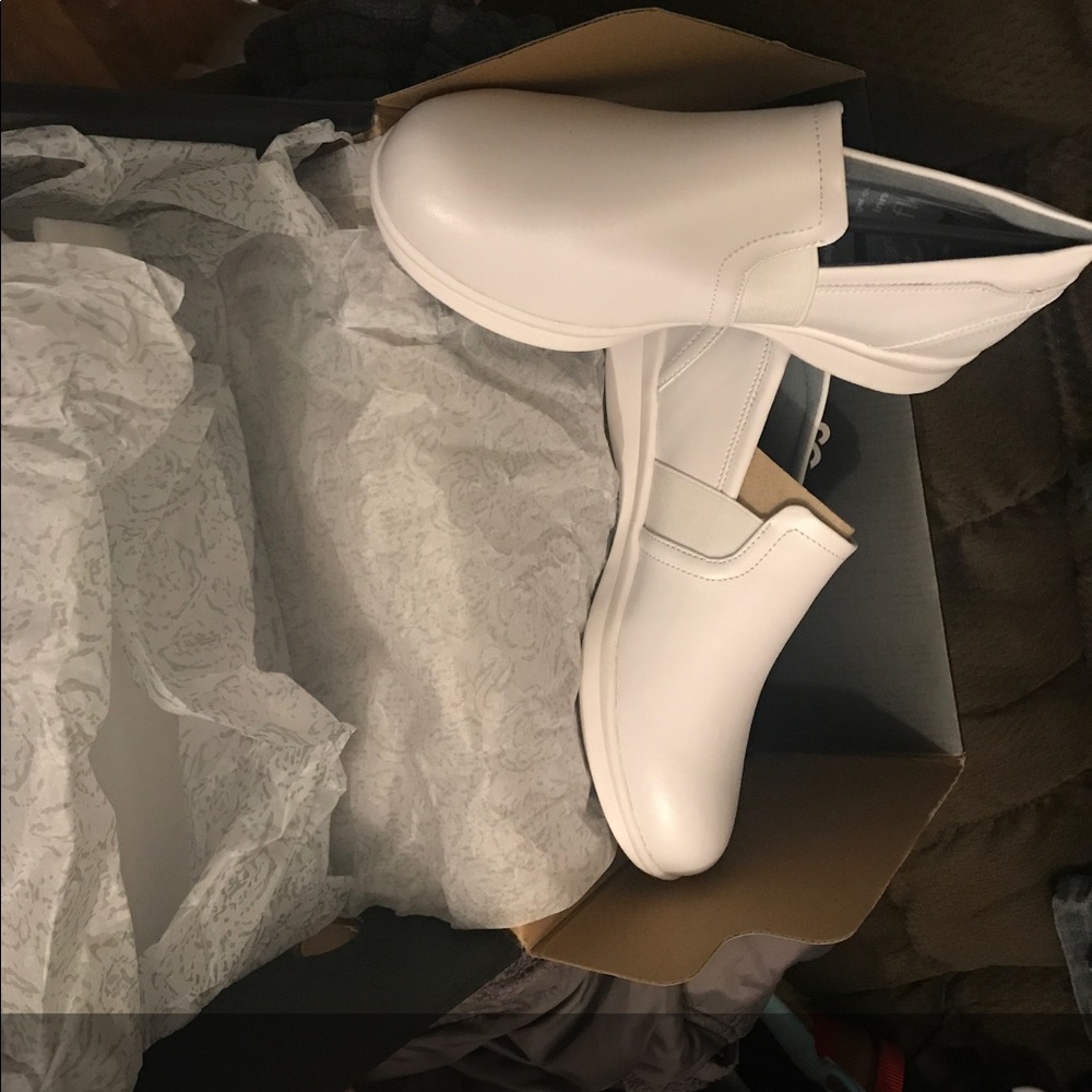 All white nursing shoes